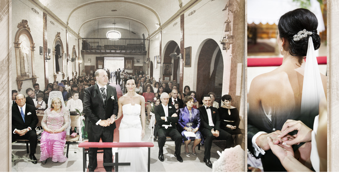 Fotografías Boda AlbaceteJuan Manuel y Noemí, collage fotografías boda ceremonia