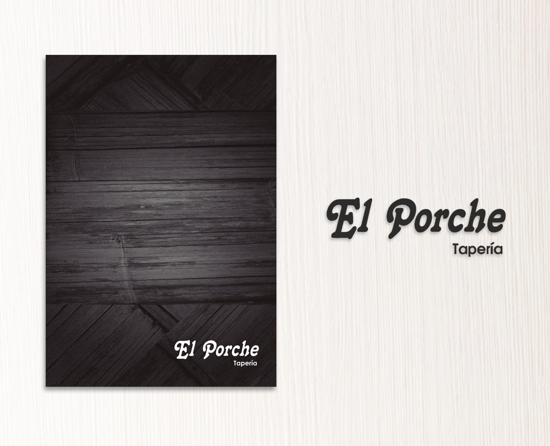 Diseño gráfico e impresión de cartas para restaurante El Porche