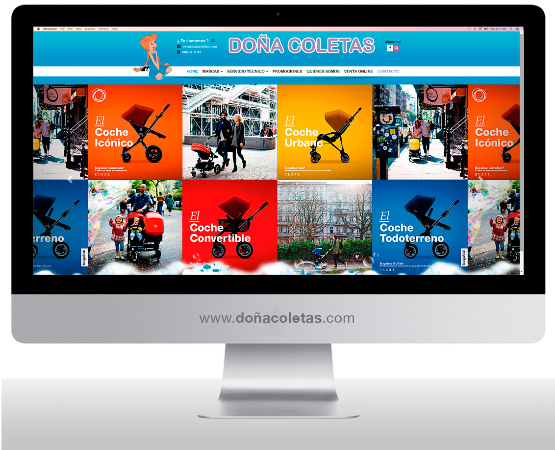 Diseño web y posicionamiento de página web Doña Coletas