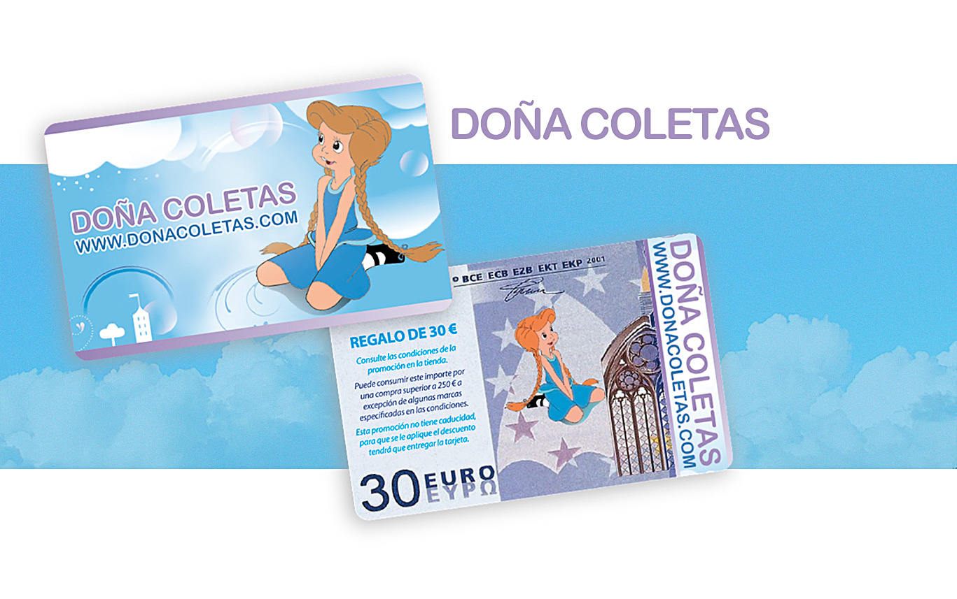 Tarjetas PVC, tarjetas de fidelización de clientes, Doña Coletas